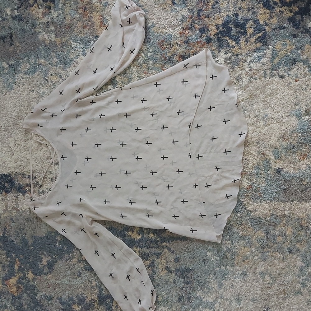 Scully cross sheer top